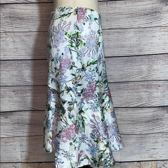FOXIEDOX WOMEN'S ASYMMETRICAL FLORAL SKIRT SIZE SMALL - Picture 3 of 7